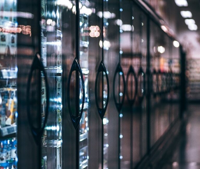 freezer aisle inside grocery store