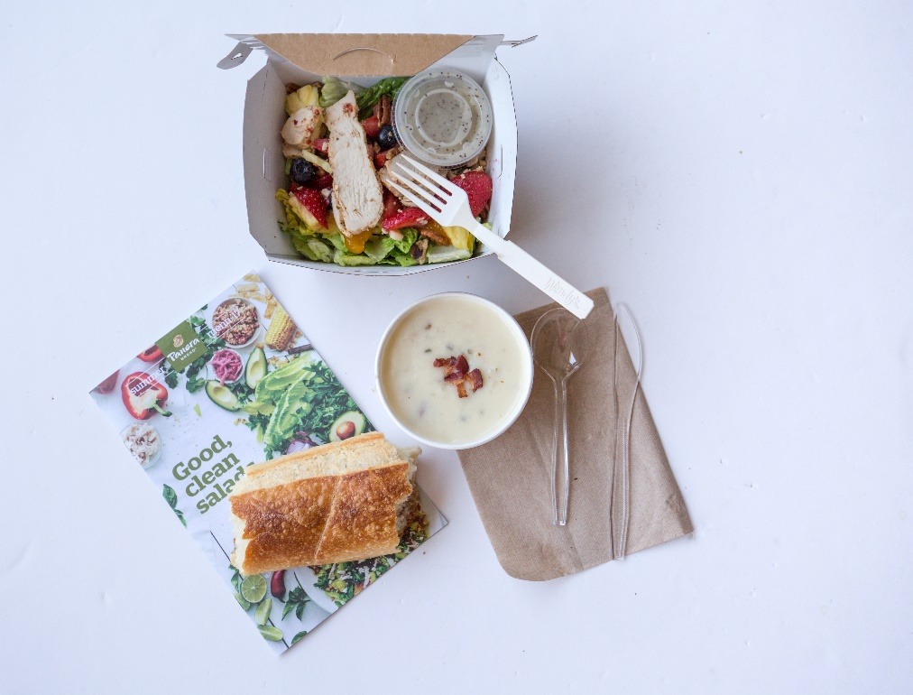 take out food from panera bread and cafe