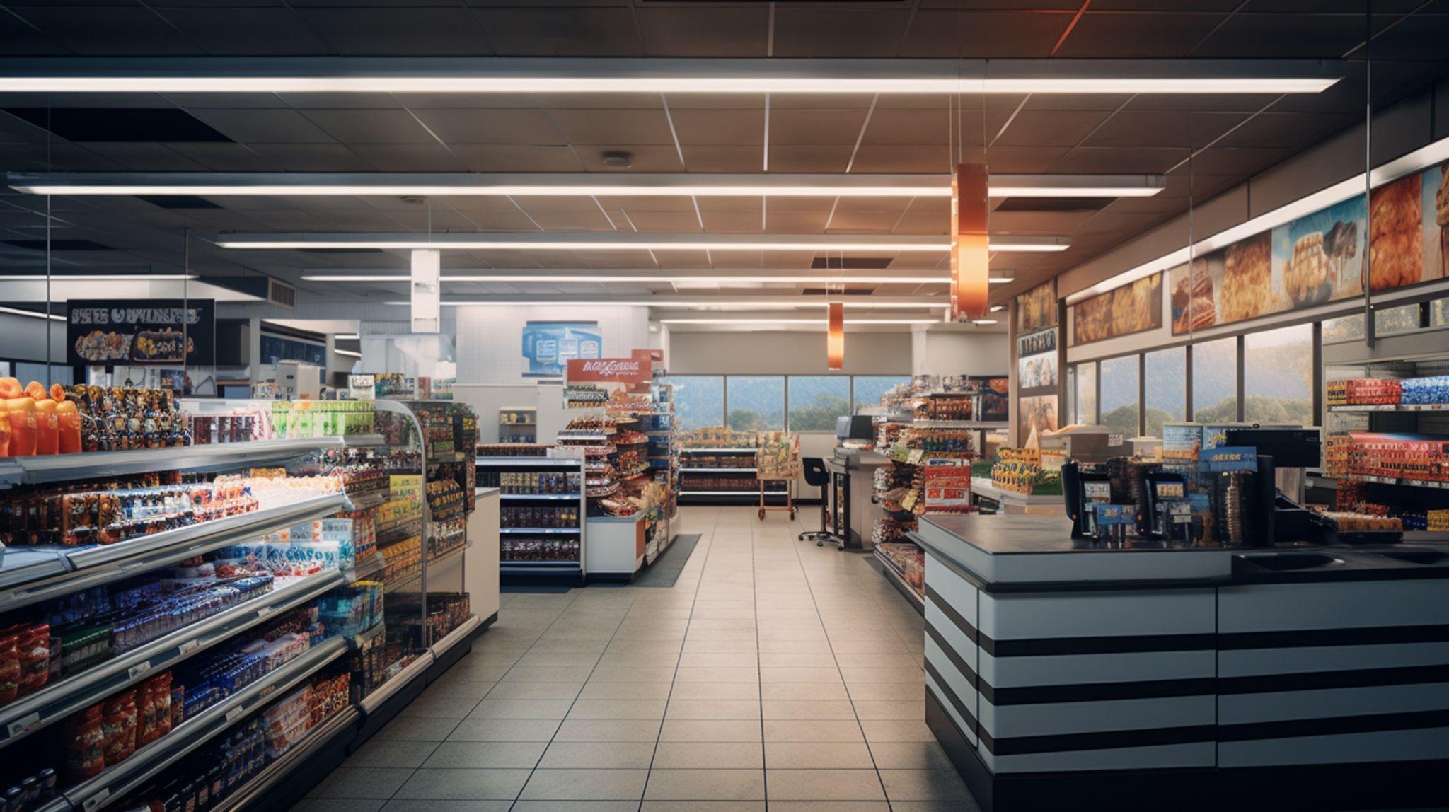 The inside of a c-store